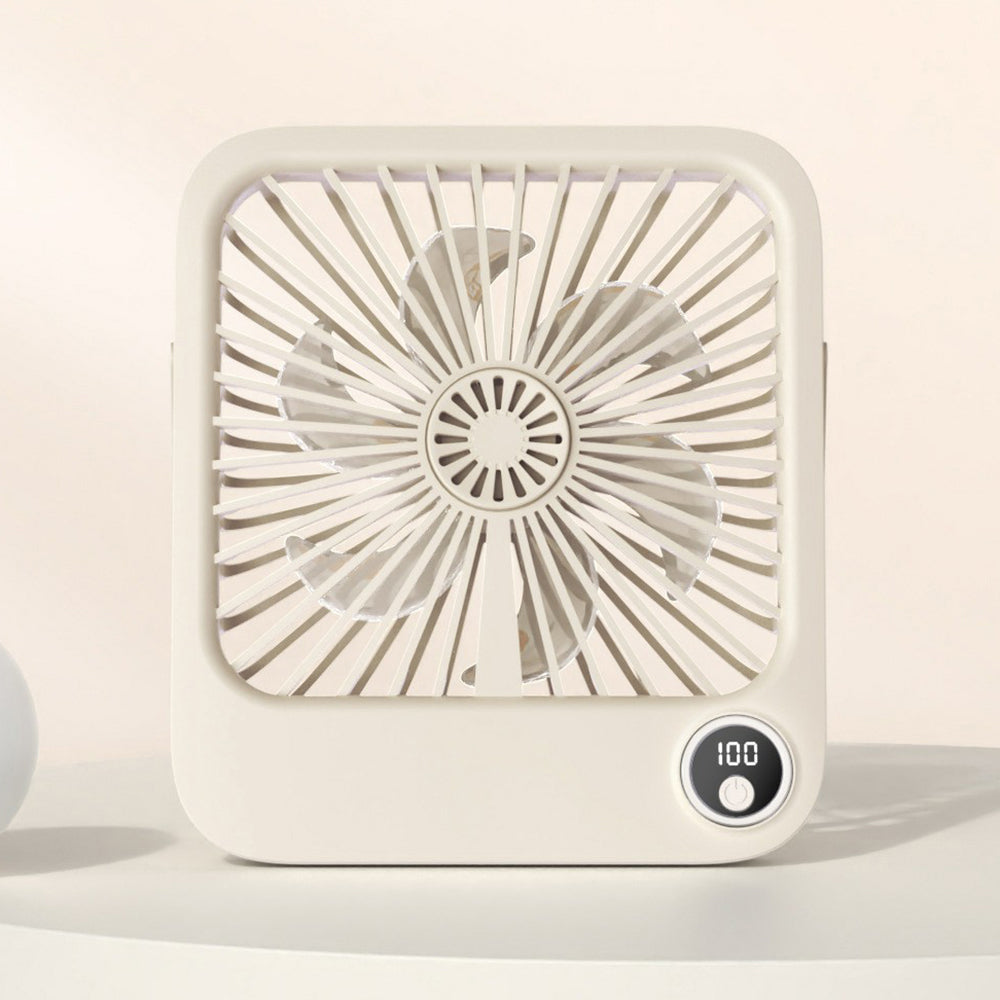 W30 Battery-Powered Digital Display Cooling Fan Portable Quiet Mini Desktop Fan W30 Battery-Powered Digital Display Cooling Fan Portable Quiet Mini Desktop Fan